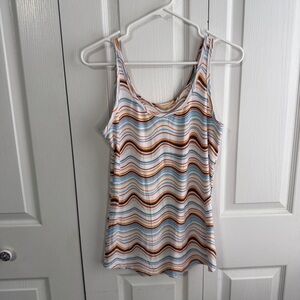 No‎ Boundaries multicolor wavy swirl tank top size large 11-13